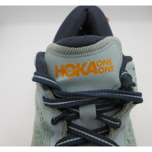 HOKA ONE ONE Shoes Womens Size 8.5 Wide Blue Orange Bondi 7 Running Cushioned - Picture 13 of 14